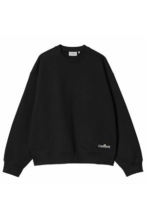 Felpa in pesante jersey di cotone spazzolato nero CARHARTT WIP | I03442989